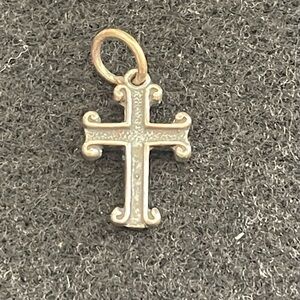 Sterling Silver Cross Charm – Marked 925